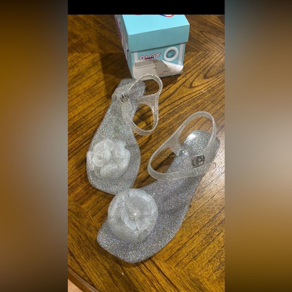 Jeffrey Campbell Silver Glitter Sandals